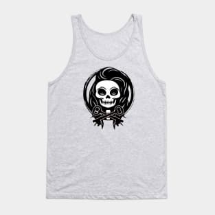 Locksmith Skull and Keys Black Logo Tank Top